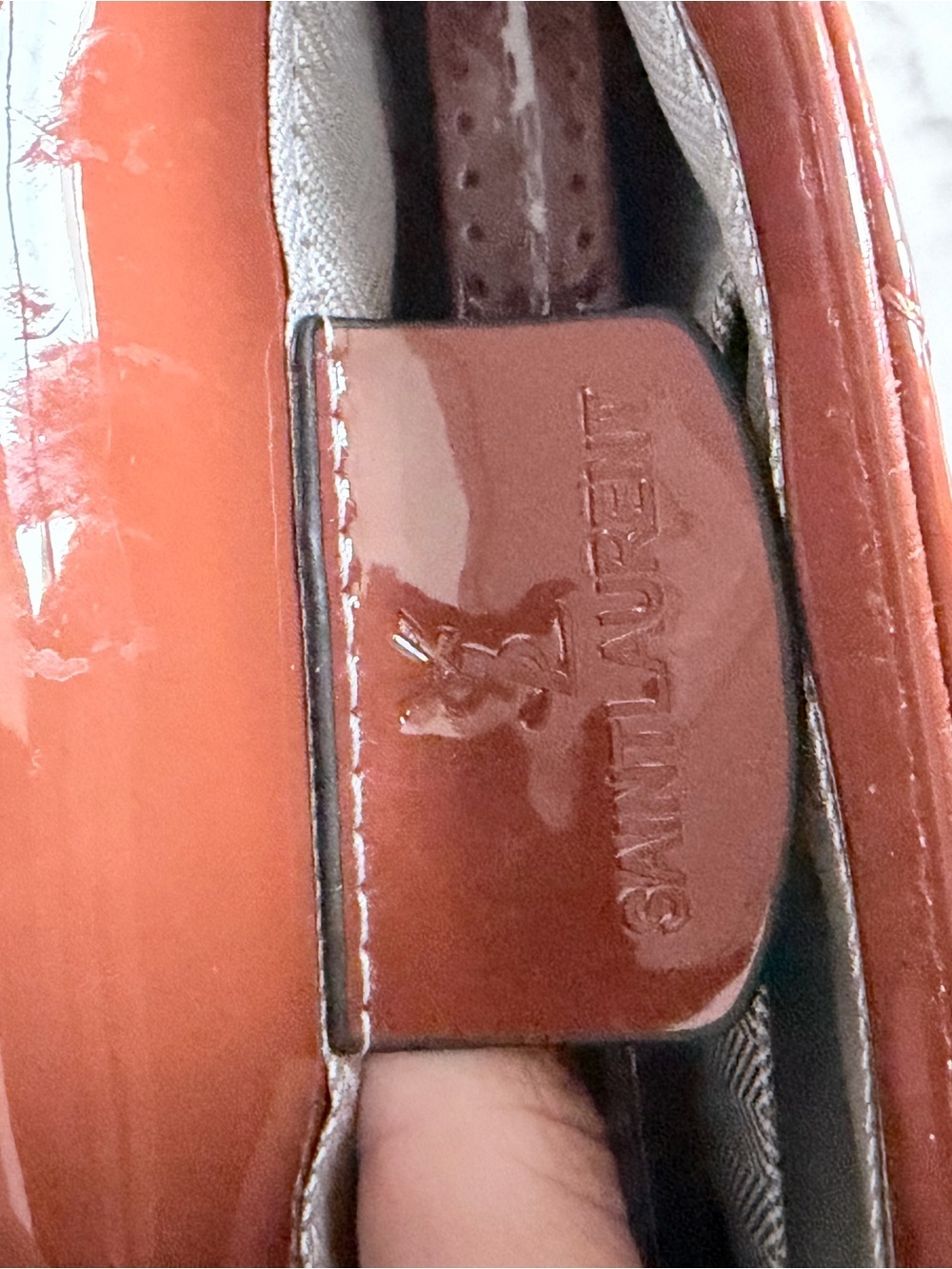 Saint Laurent brown Patent Leather Small Top Handle Bag - Picture 6 of 6